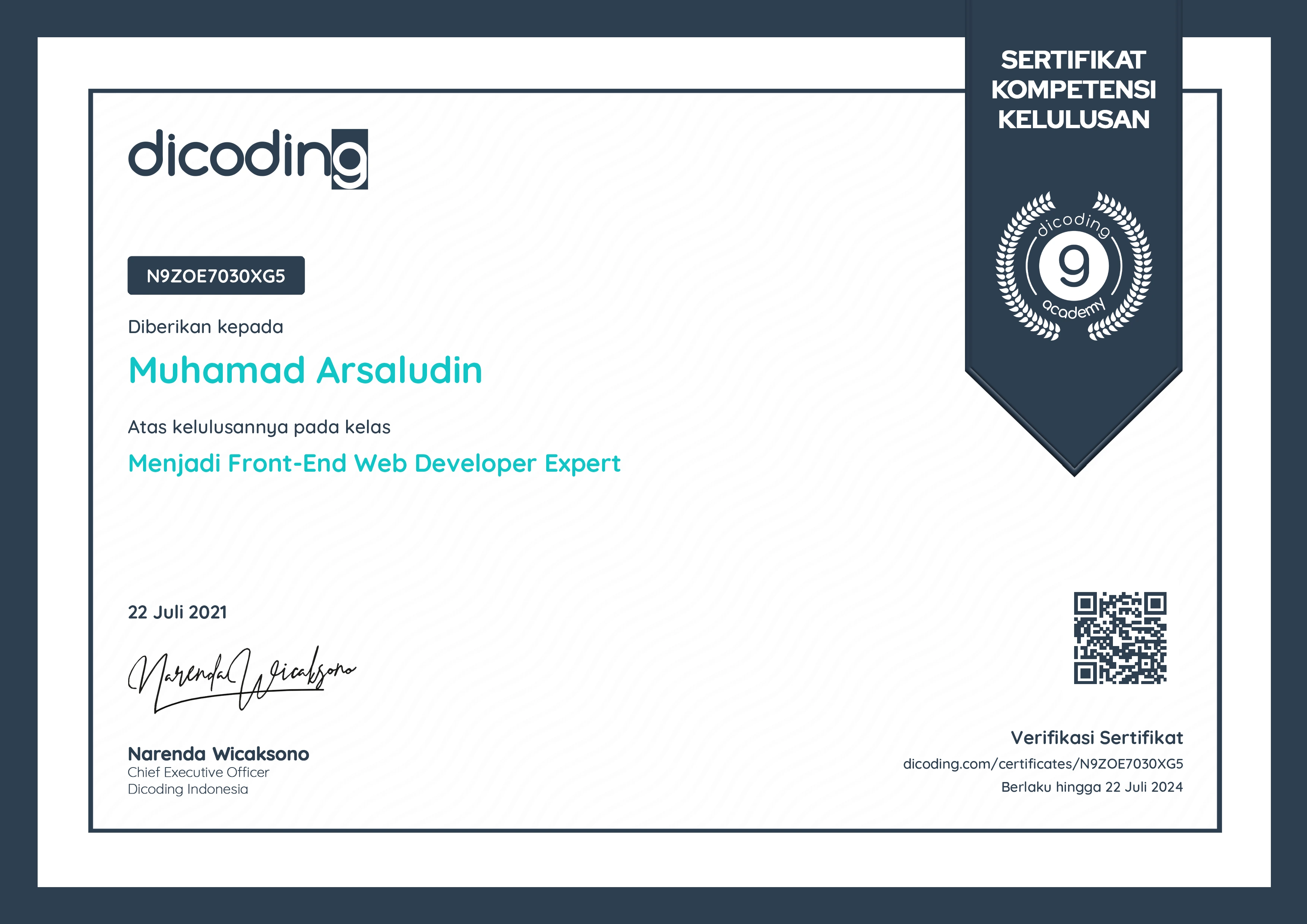 Menjadi Front-End Web Developer Expert